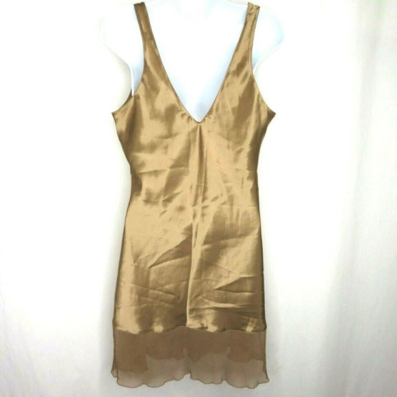 Vintage Inner Most Sears Knee Length Nightgown Embroidery Chiffon Accordion Hem - Picture 10 of 10